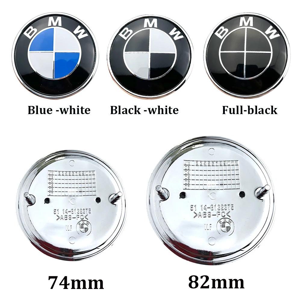 BBIG5 2pcs 74mm 82mm car Front Hood Rear Trunk Badge Emblem For BMW MIni E46 E90 E39 E60 E36 E30 E61 E91 E92 E87 F10 F20 F30 X3 X5