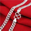 990 футов серебряное ожерелье мужская приливная нога серебряная лошадь кнут цепь ключица женская плоская цепь толстое ожерелье