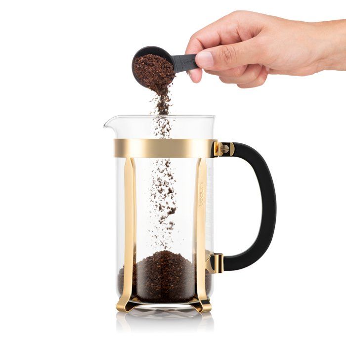Cafetière à piston - BODUM - Chambord - 1 L - 8 tasses - Acier inox - Or