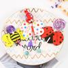 50pcs Cute Insect Bees Ladybug Butterfly Shape Lollipop Package Card
