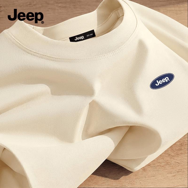 Jeep Мужская футболка из плотного хлопка с коротким рукавом