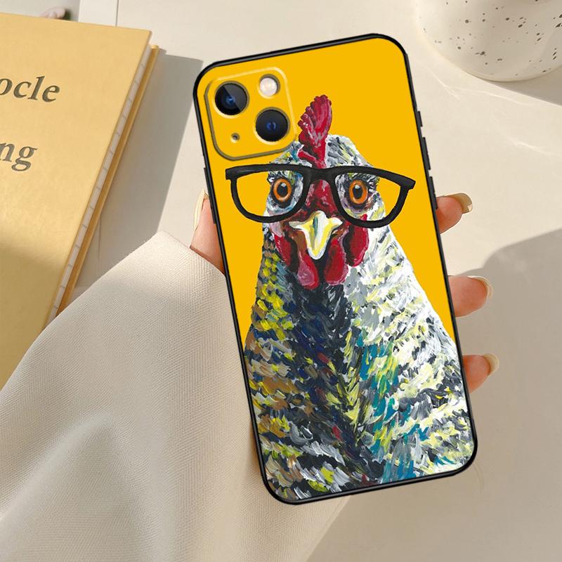 Chicken Hen Rooster Phone Case For iPhone 13 11 12 14 15 16 Pro Max Mini Plus X XS MAX XR Soft Cover