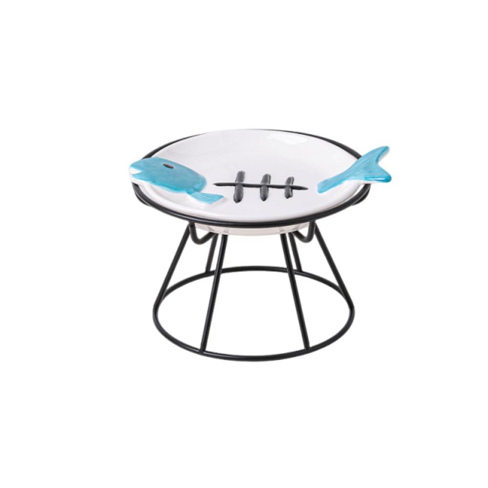 Ceramic Pet Food Water Bowl Cute Raised Pet Feeder Easy To Clean Pet Food Dispenser  Pet Supplies