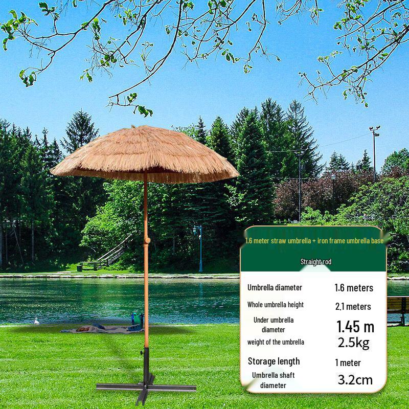 Outdoor Sunshade: Anti-Straw Hat Thatch Umbrella for Patio, Photography, and Garden