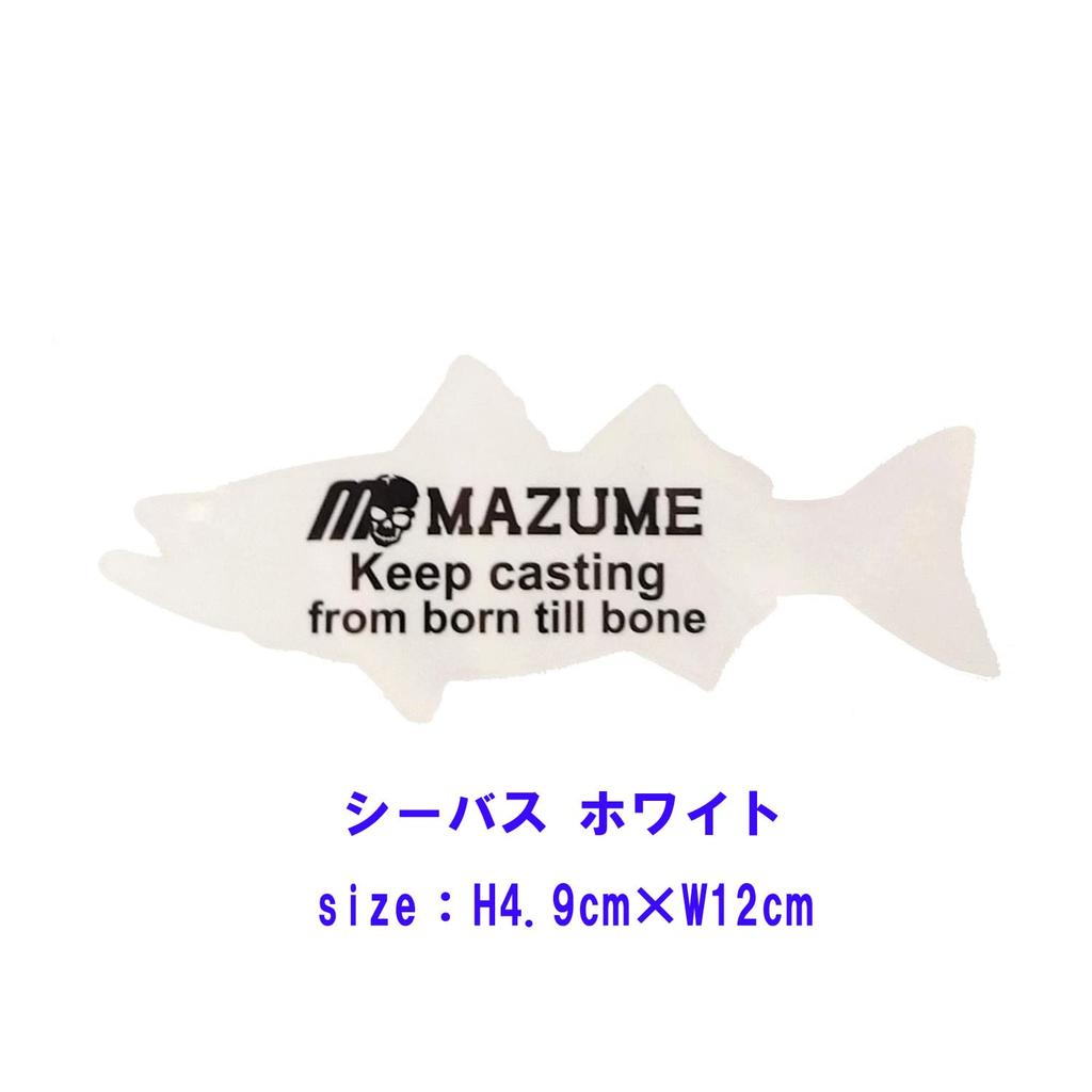 Наклейки Mazume Sea Bass III MZAS-663-01, 12 см в ширину, набор из 4 штук