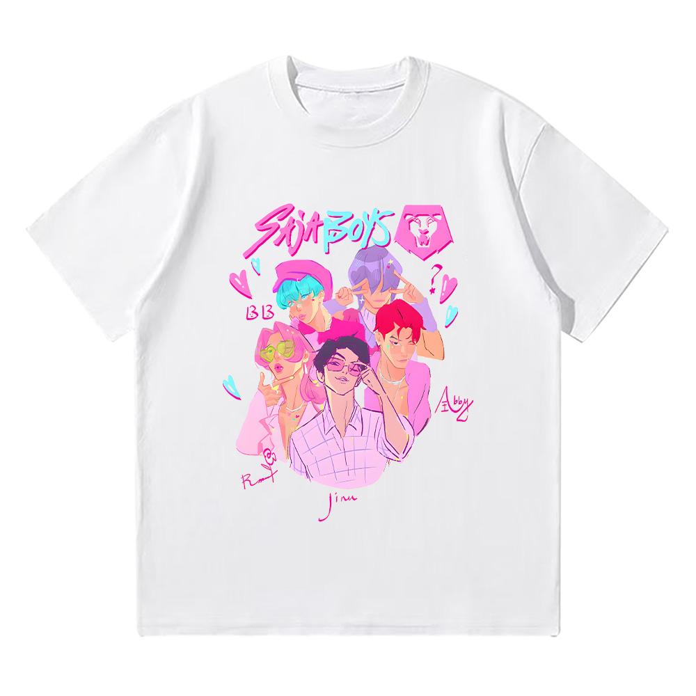 Saja Boys Boy Band T Shirt Kpop Demonkpop Demon Hunters Inspired Movie Tees Unisex High Quality T-shirts Fashion Clothing