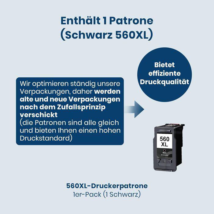 Cartouche d'encre - PG560XL - Noir - 650 pages (5% A4) - Compatible Canon Pixma (TS5350/TS7450...)