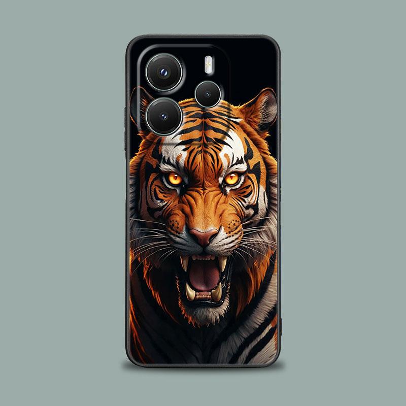 Чехол для телефона для Xiaomi Redmi 15C 14C 12C 13C 4G 15 Redmi Note 15 14 13 12 11 10 Pro Plus 5G 12S Силиконовый Мягкий Чехол Тигр Животные