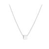 925 Sterling Silver Geometric Square Necklace - Women's Versatile Summer Cool Style Clavicle Chain