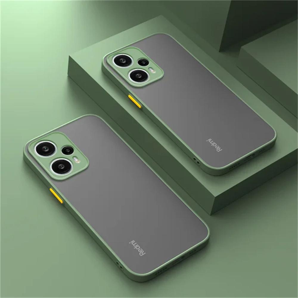Матовый бронированный противоударный чехол для Xiaomi Note 12 Turbo 13 11 10 Pro Redmi 12 12C 10 10C 5G, цветной прозрачный жесткий чехол для полной защиты