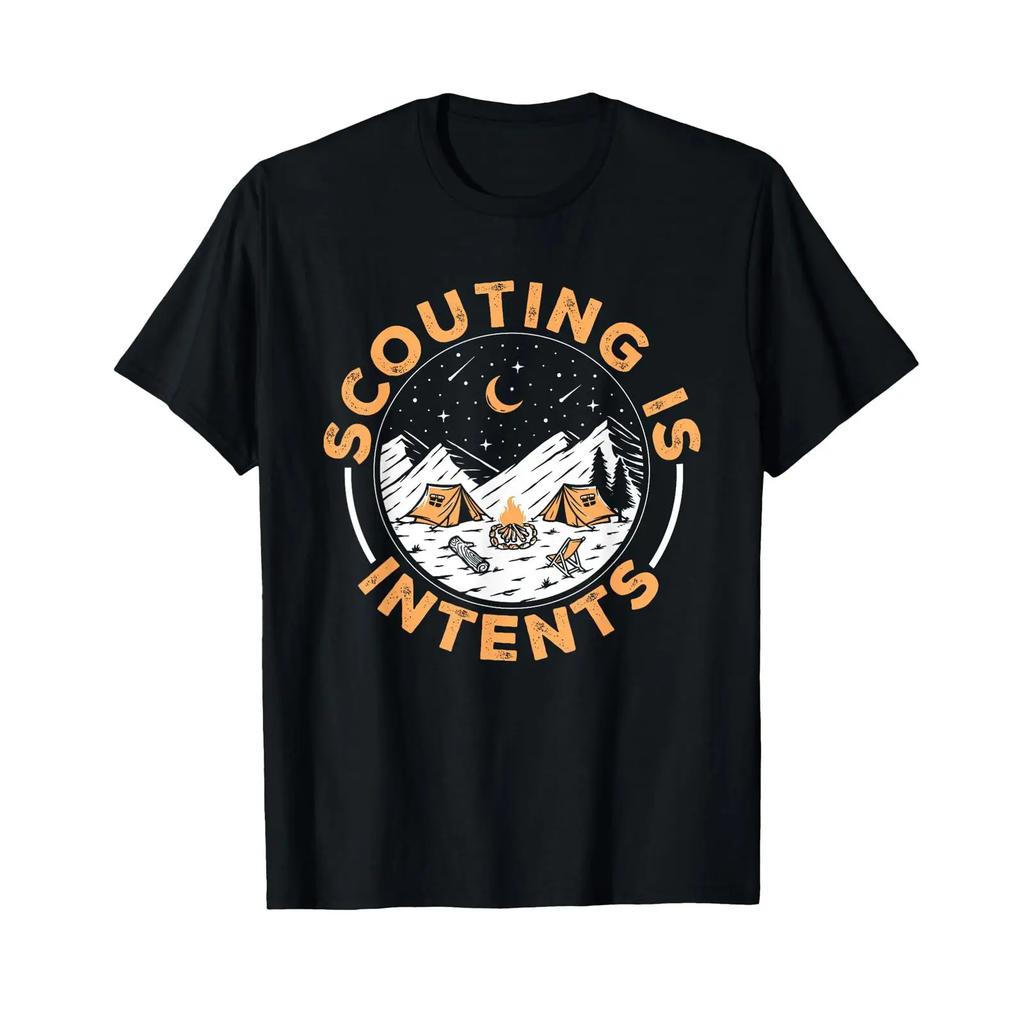Scouting Is Intents Scout Funny Camping T Shirt Vintage Designer Clothes Stretched Soft Fashion Homme Comfortable Unisex