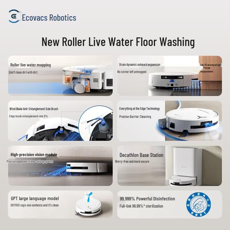 Ecovacs T80 Robot Vacuum and Mop CN plug (adapter included)