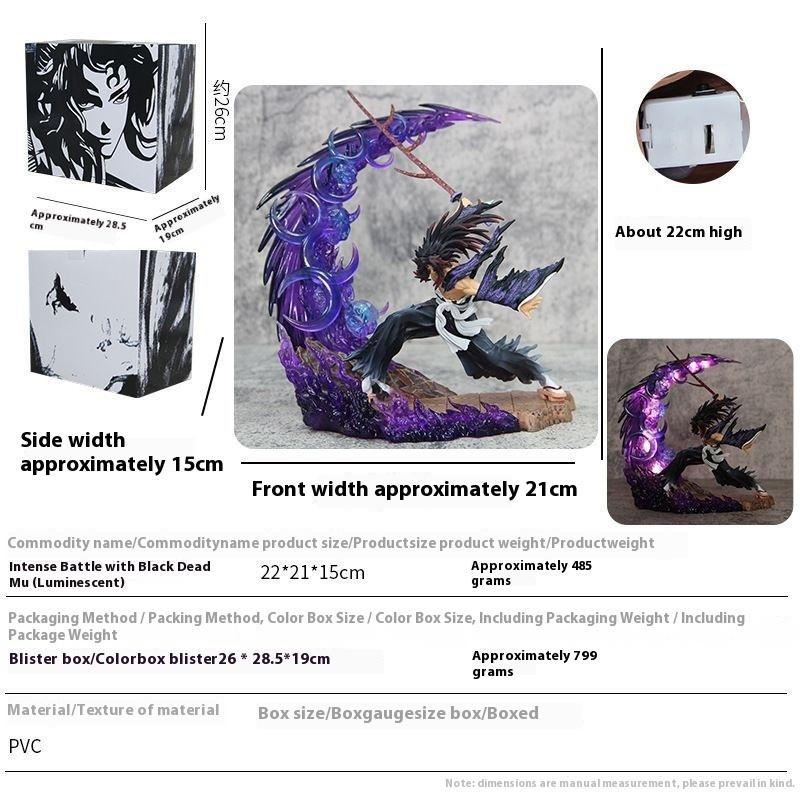 Клинок, рассекающий демонов Gk Ожесточенная битва Кокушибо против Ёриичи Цугикуни Красивая модель Статуэтка Украшение для корпуса настольного компьютера Игрушка