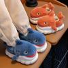 Soft Breathable Youngsters' Shark Slides Cute Cartoon Shark Slippers with Fabric Upper  EVA Sole