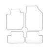 Velour Car Mat Set for Nissan Micra III K12 2003-2010, Black Piping