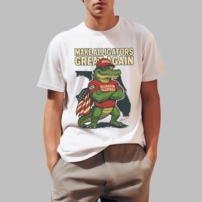 Make Alligators Great Again T Shirt 2025 Size S 5Xl