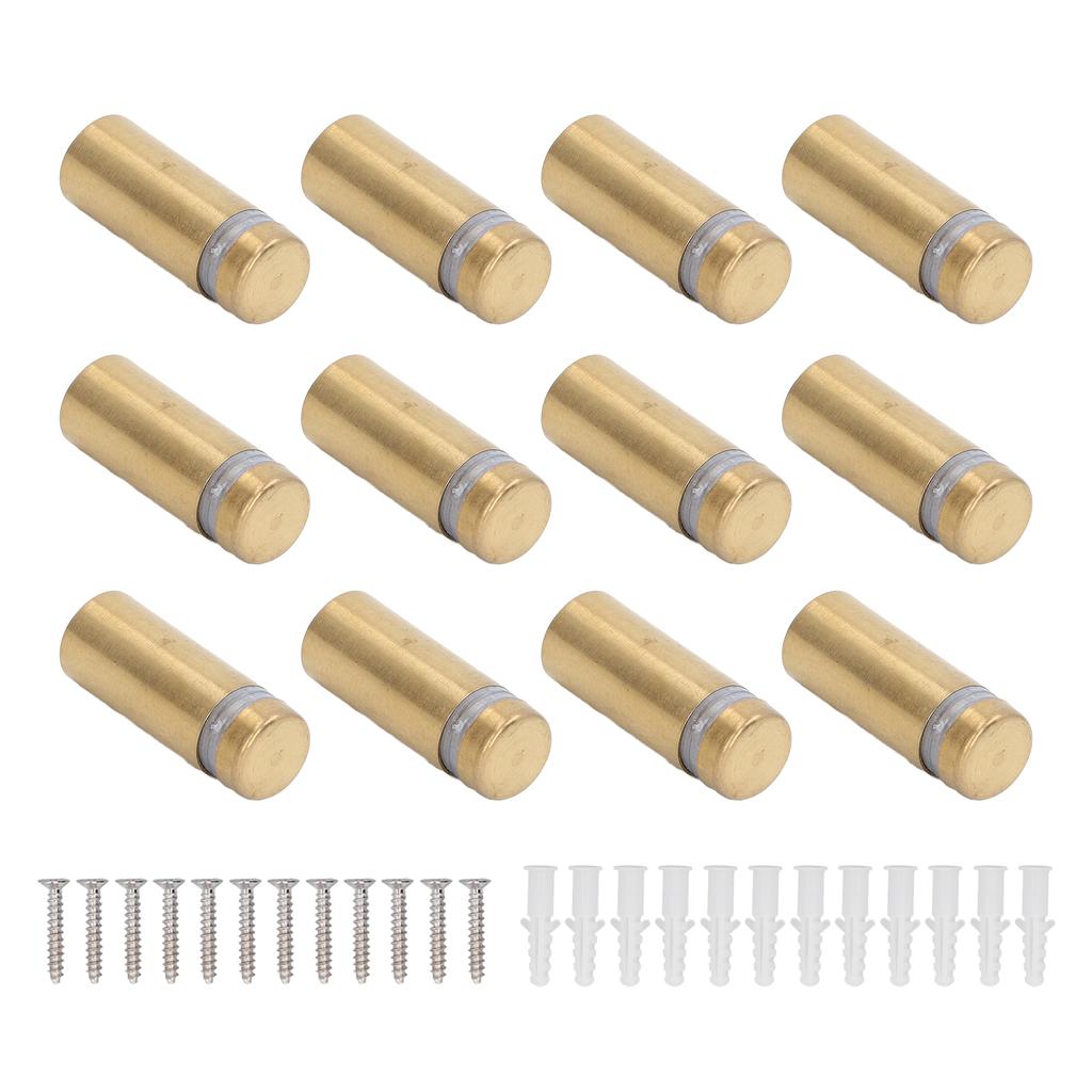 12 шт. Винты-стойки из нержавеющей стали с гальваническим покрытием под матовое золото, рекламные гвозди для акрила