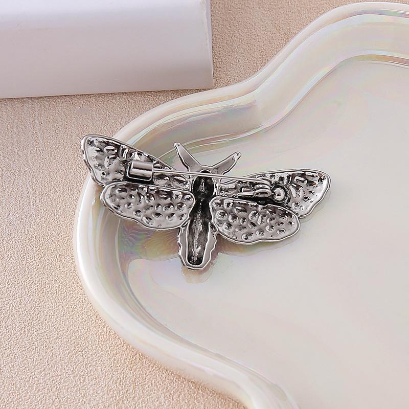 Готическая темная брошь-мотылек: Памятный аксессуар на Хэллоуин высокого класса - Уникальный стиль легкой роскоши