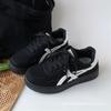 Черные кроссовки на платформе немецкие тренировочные женские весна новинка 2026 популярные универсальные спортивные и повседневные обувь ретро кеды маленькие черные туфли