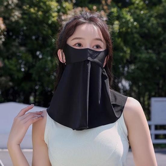 Защита лица с эластичным ремешком Сверхширокое покрытие Двухслойная структура Защита от УФ-излучения UPF 50+ Защита лица для велоспорта