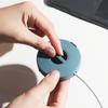 Rotatable Round Earphone Winder Mobile Phone Data Cable Charger Wire Storage Box Automatic USB Cord Adjustable Cables Holder