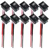 12V Round Rocker Switch AC 6A/250V 10A/125V SPST 2 Pin 2 Position on/Off Toggle Switch for Car Boat Automotive RV Black Switches4