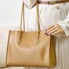 Large Capacity Cowhide Women's Bag Niche Soft Leather Tote Bag New Versatile High-end Shoulder Bag
