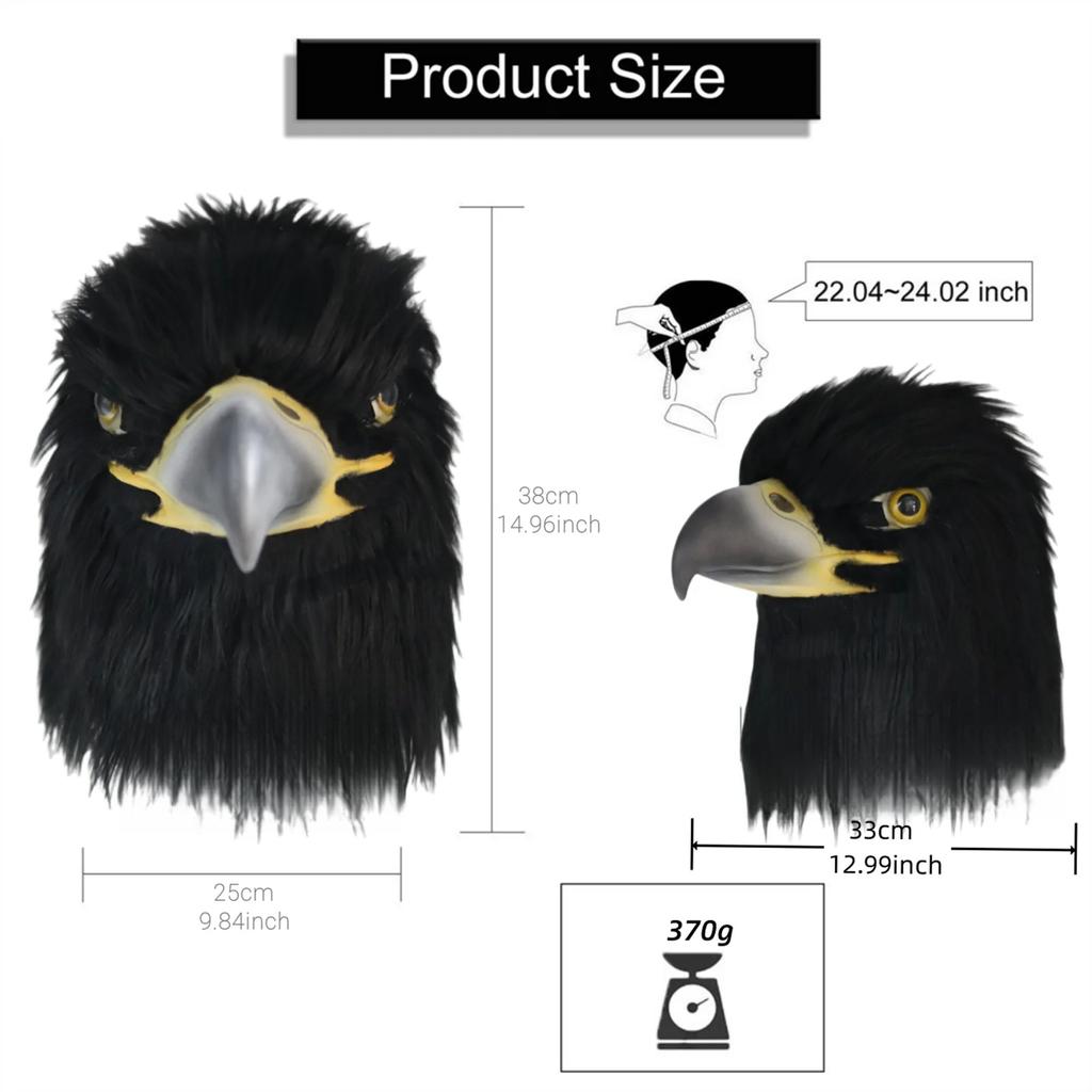 Новая маска ястреба, головной убор с птицей и орлом, костюм на Хэллоуин, реквизит для косплея, маски орла, карнавальный фестиваль, наряд для вечеринки, реквизит