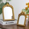 Винтажное арочное резное зеркало Роскошное настольное зеркало для макияжа Домашнее украшение для спальни Подарок