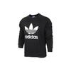 adidas Мужская повседневная толстовка Originals с круглым вырезом и принтованным логотипом, черная AY7791