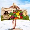 Thanksgiving Series Seaside Vacation Beach Towel Swimming Bath Towel Microfiber Sports Towel