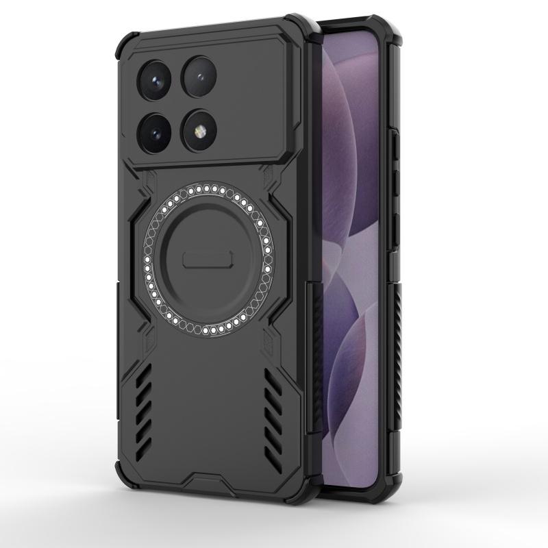 Для Poco X6 Pro Чехол Чехол Xiaomi Poco X6 Pro Capas Кольцевой Магнитный Жесткий Ударопрочный Magsafe Беспроводная Зарядка Fundas Poco X6 Pro