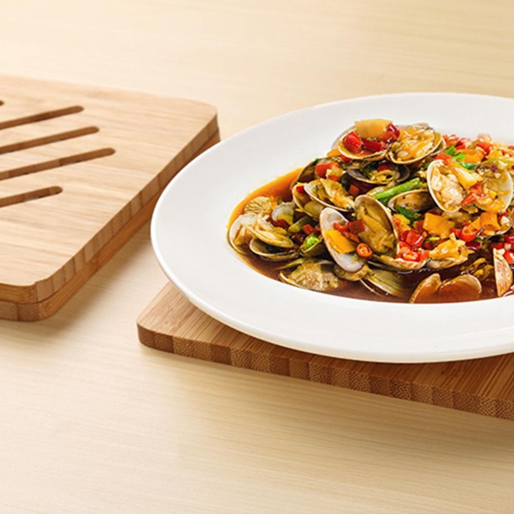 Кухонная Экологичная Натуральный Бамбук Нескользящая Подставка под Кастрюлю Подставка под Горячее Изоляционная Подставка Держатель для Посуды
