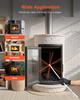 Chimney Sweep Kit, 10m Maximum Extendable Length Chimney Brush, Chimneys Cleaning Kit with Bristle Replacements & Goggles, 90° Bendable Fireplace