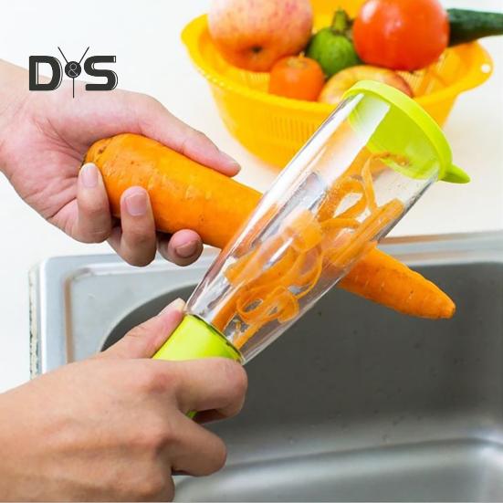 Ручная овощечистка, удобная функция хранения кожуры, пластиковый скребок для фруктов, универсальный овощечистка