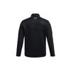 Under Armour Solid Color Letter Print Half-Zip Long Sleeve Sweatshirt Men Tops Black 1373409-001