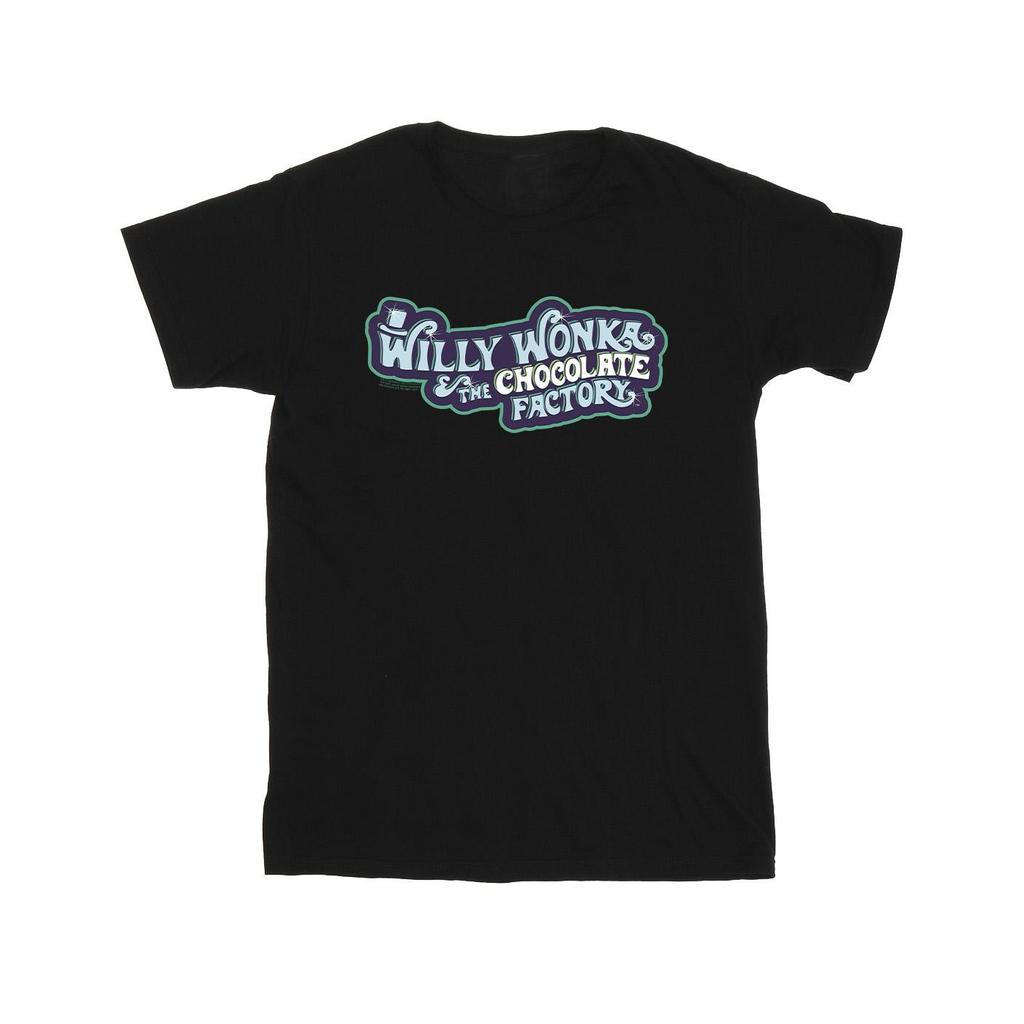 Willy Wonka Mens Chocolate Factory Logo T-Shirt