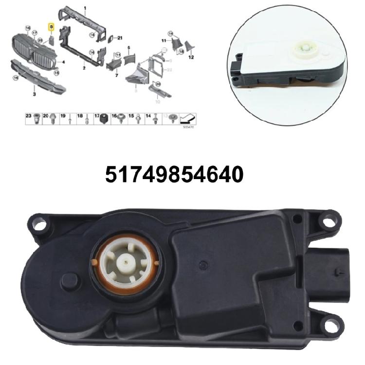 Replace 51749854640 Car Grille Upper Active Air Flap Control for G31 G32 G12 Auto Accessory Shutter Actuator