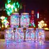 LED Firefly Solar Mason Jar Lights: Starry Sky Hanging Lights for Outdoor Christmas Decor
