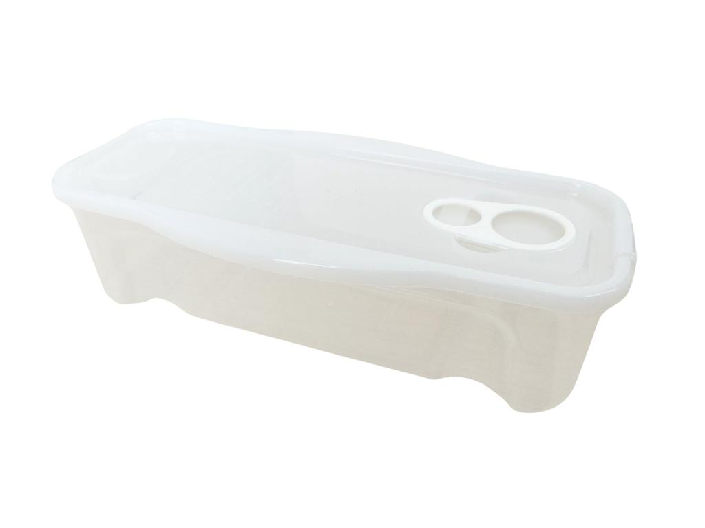 Inomata Chemical Microwave Cooker for Boiling Spaghetti and Clear Boils Includes Pasta and Vegetable Peeling Sponge Set [Bonus Set] Pasta, White, 1-2