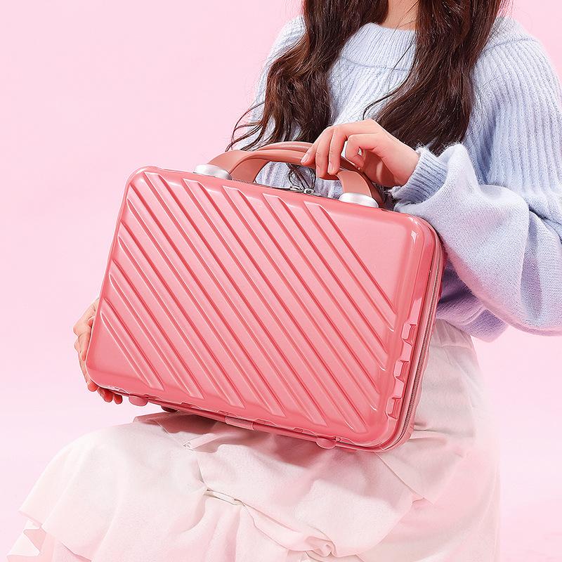 Дорожный чемодан 18 дюймов 20 дюймов, ручная кладь на колесиках, сумка на колесиках, женский багажный набор с модной косметичкой