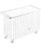 Yamazaki Jitsugyo Laundry Basket with Casters Wide & Low White Approx. W54.5 X D25 X H37.5cm (When Using Handle Approx. H65.5cm) Tower 6627 Laundry