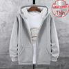 Men's Plus Size Fleece-Lined Zipper Hoodie: New 2023 Casual Loose Fit Jacket for Autumn & Winter
