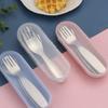 Outdoor Tourism 304 Stainless Steel Portable Tableware, Children'S Tableware, Dessert Tableware, Spoon And Fork Combination