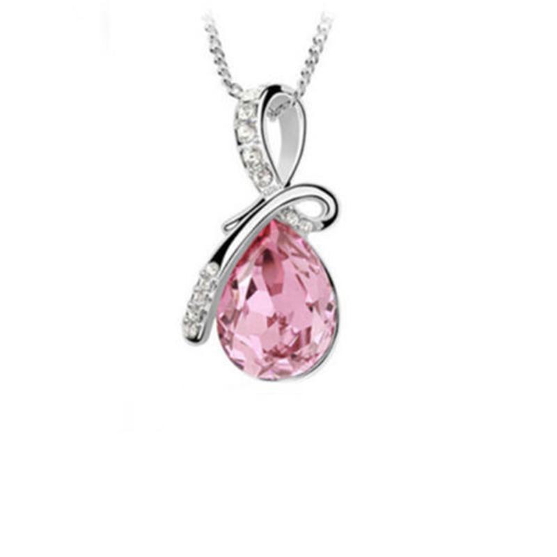 Модное женское ожерелье с кристаллами на свадьбу, 1 шт., ожерелье с подвеской в виде слезы ангела, ювелирные изделия, стразы ручной работы