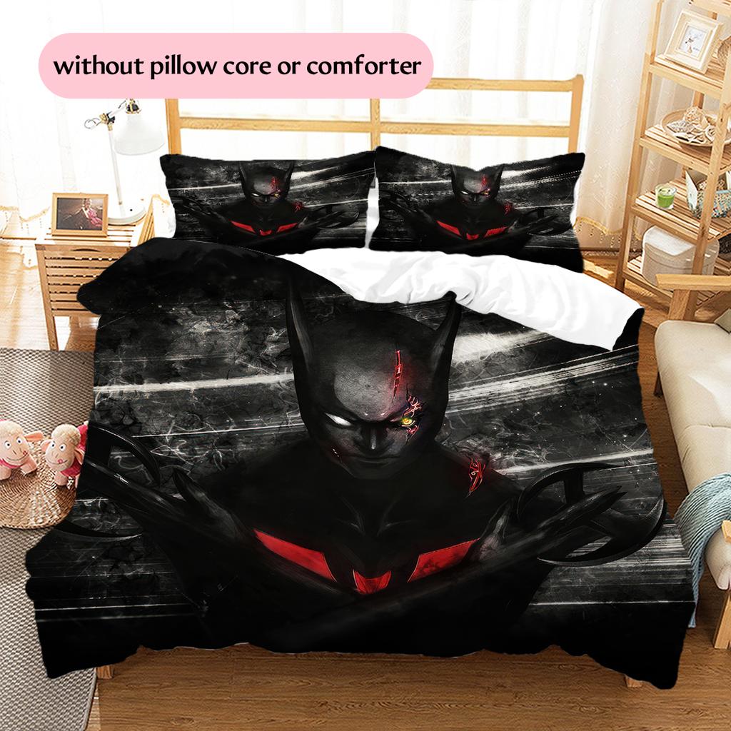 Batman Printed Bedding Set Duvet Cover Pillowcase No Filler, Soft Home Bedroom Decor, Perfect Gift for Fans.chl