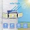 Solar Outdoor Light 368 LED Solar Security Flood Lighting with 3 Modes Adjustable Lighting Head for Garage Garden Yard Fence