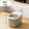 Moisture-proof Rice Bucket Transparent Cereal Container Fresh-keeping Rice Grain Storage Box