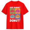 Unisexs TShirt God Damnit Donut Cat Pop Art DCC Vintage  Cotton Tee Shirt Short Sleeve  T Shirts Crewneck Clothing Gift Idea
