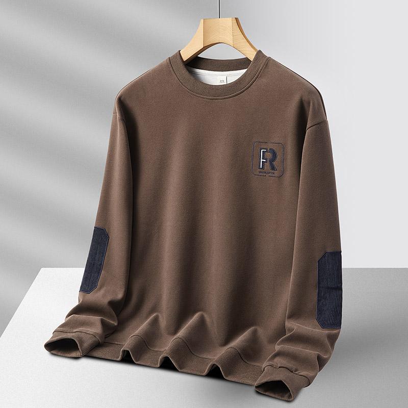 Повседневный свитер с круглым вырезом, модный мужской свитер большого размера с круглым вырезом